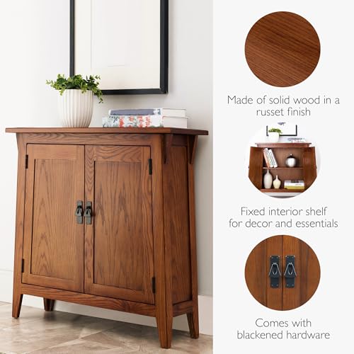 Image of Leick Home Mission Console Cabinet, 30 inch, Russet