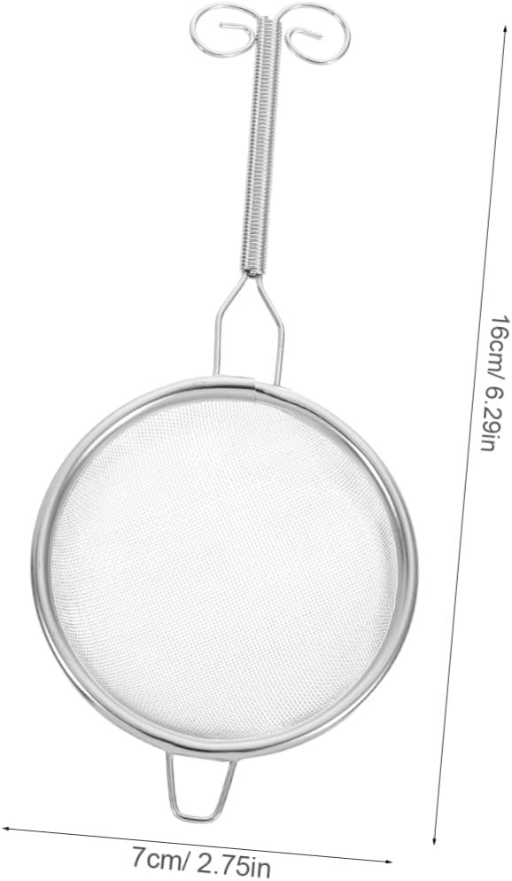 Stainless Steel Tea Infuser Spoon Fine Mesh Small Tea Strainer Filter 7cm Diameter for Brewing
