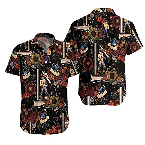 H/Mm Ironworker Proud Flower Pattern Hawaiian Shirt