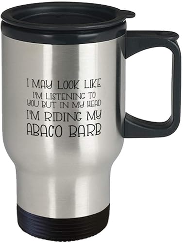 Miniatura 2 de I May Look Like I'm Listening To You But In My Head I'm Riding My Abaco Barb Travel Mug 14oz.