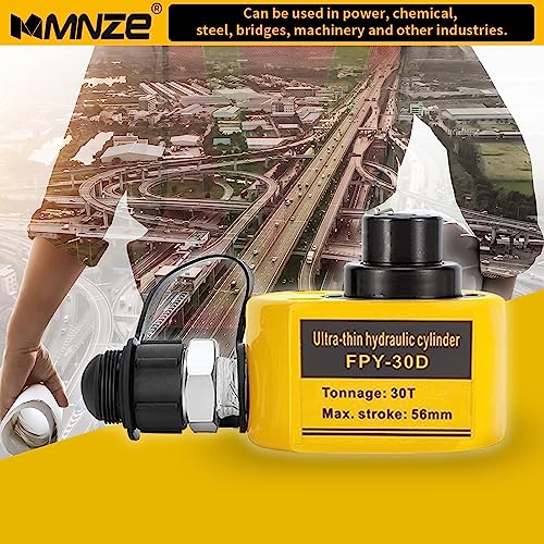 Image of 30T 54mm /2.1 inch Stroke Hydraulic Cylinder Low Profile Jack Multi-Section Ram Jack Lifting Cylinder for Machinery Ship Bridge Construction