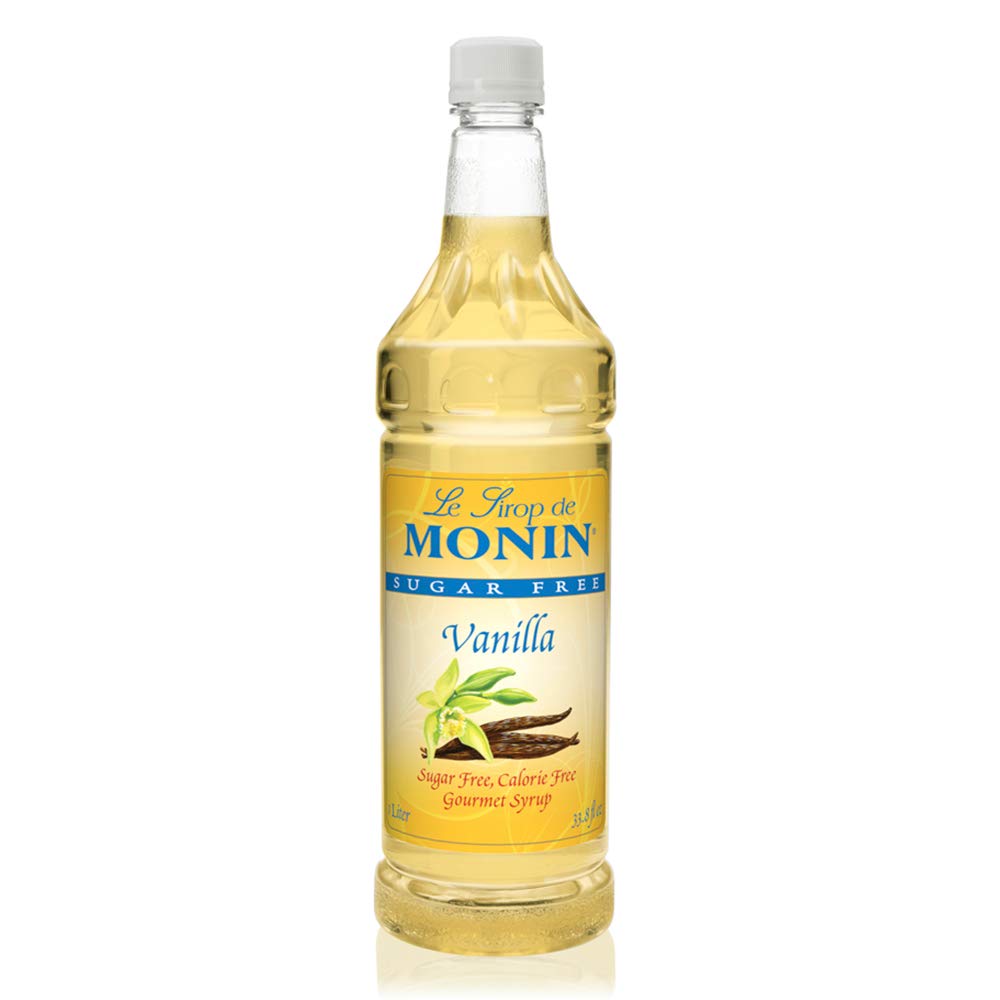 Monin Sugar Free Vanilla Syrup, Bold Vanilla Bean Flavor, Great for Coffee, Cocktails