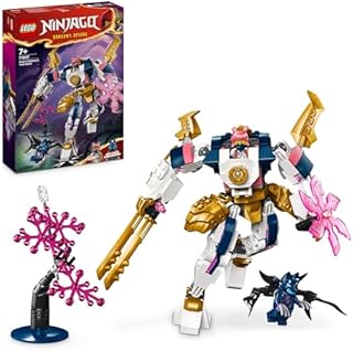 LEGO NINJAGO Mech żywiołu technologii Sory, Figurka Akcji, Zabawka Konstrukcyjna dla 7-latka, Fana Serialu Powstanie Smoków, z Minifigurką Sory i Kataną, Prezenty dla 7-latka, 71807