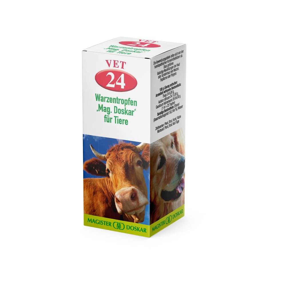 Nr. 24 – Homöopathische Warzentropfen für Tiere – 50 ml – sanfte Hilfe für Hunde, Katzen & Kleintiere