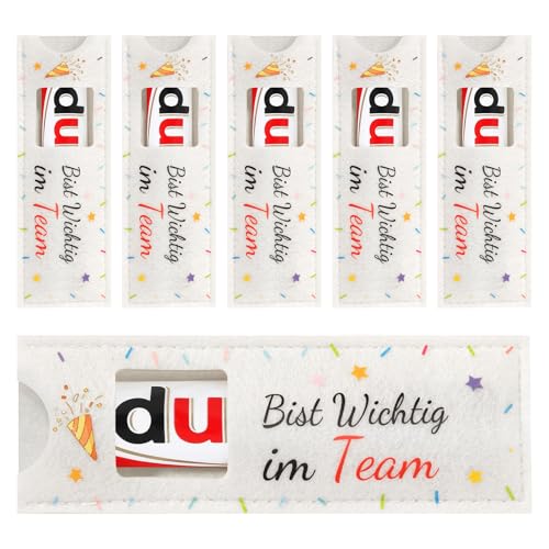 Du Bist Wichtig im Team 20 Stück Hülle Filz für Schokolade Geschenke Schokoriegel Hülle Filz Danke Dankeschön Geschenk für Kollegen Mitarbeiter Mitarbeiter Geschenk ohne Schokolade