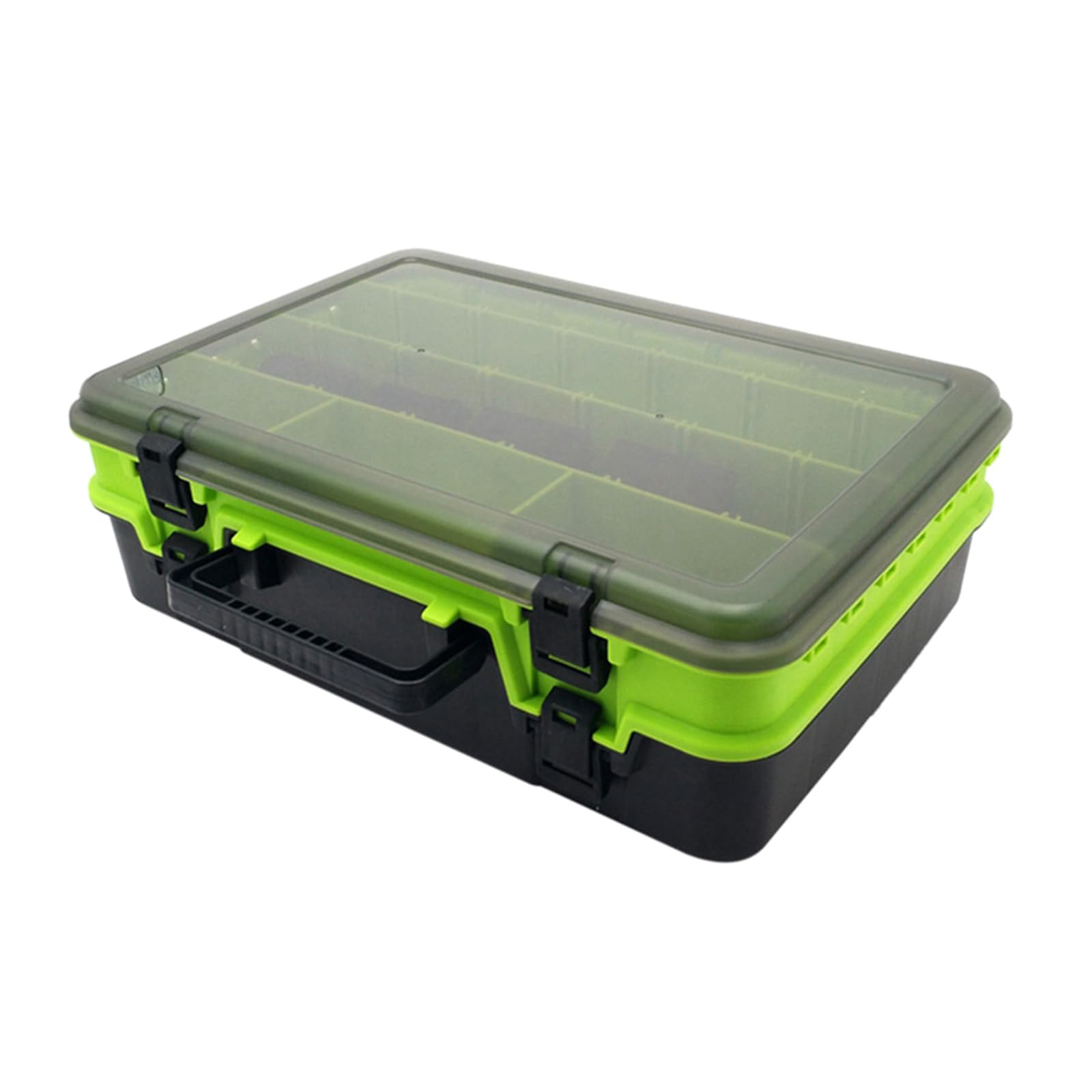 QIEIEI Waterproof Fishing Tackle Organizers Tackle Tool Dividers Box with Adjusted Dividers Clear Fishing Lures Storage Box