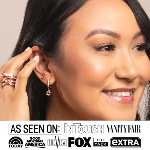 Cate & Chloe McKenzie 18k White Gold Dangle Earrings with Simulated Diamond Crystals, Elegant Horseshoe Design, Hypoallergenic Jewelry for Women, Gift for Her3