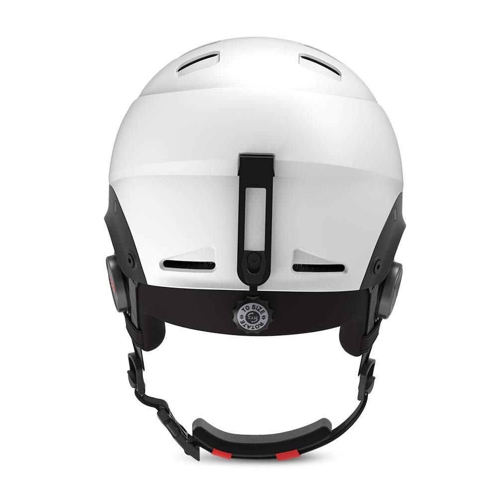 Casque de ski Bluetooth intégré imperméable doublure amovible pour homme et femme Noir Taille L
