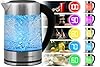 Berdsen Elektrischer Wasserkocher mit Temperaturregelung 60-100°C - Glas LED - Touch-Display - 2200 W - 1,7 l - Edelstahl - Silber-Schwarz #4