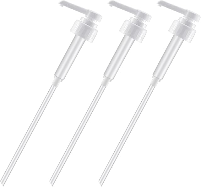 Nuenen Coffee Syrup Dispenser 3 Pieces Syrup Pump Dispenser Pump for Coffee Syrup Pumps Syrup Bottle Pumps Drink Flavoring Syrups Pump Compatible with Upouria, Pumpkin Spice, Davinci