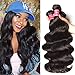 Nadula Hair 8a Best Quality Brazilian Body Wave Virgin Hair Extensions 3 Bundles 12 14 16 Brazilian Wavy Unprocessed Human Hair Weave Natural black Color