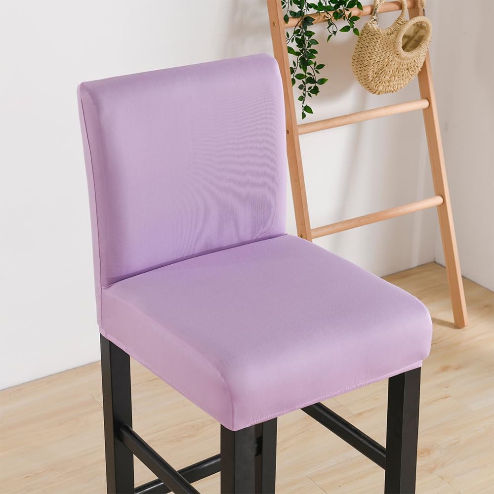Housse de chaise haute extensible de bar lot de 2 revêtement bleu