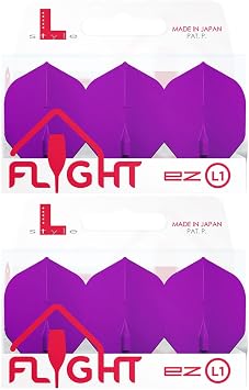 L-style L1 Standard Dart Flights EZ Deep Purple 2 Sets 6 Flights