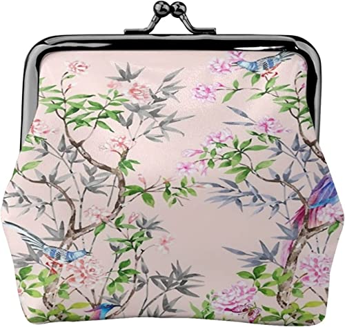 Portamonete Portafoglio Chinoiserie Fiori Ragazza Carino Mini donna classico
