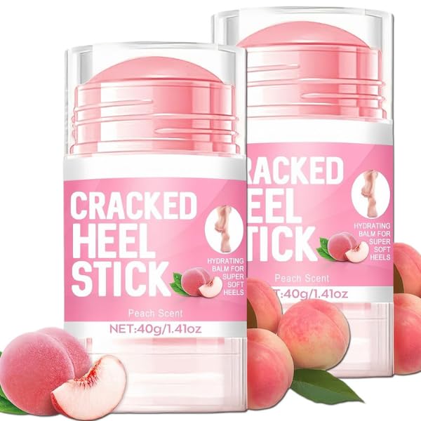 PROUDTORE Urea Foot Hand Cream Stick, Cracked Heel Repair Stick, Heel Balm for Dry Cracked Feet Treatment with Shea Butter & Coconut Oil, Moisturizes and Hydrates the Dry & Dead Skin- Peach Scent 40g-image-28