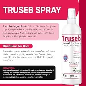   New-All-Natural-Truseb-Ketoconazole-and-Chlorhexidine-Spray-for-Pets-with-Aloe-for-Cats-and-Dog-8-oz-Made-in-USA-Ketoconazole-Chlorhexidine-Spray-8-oz