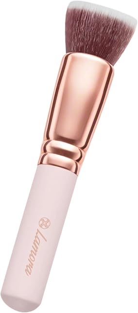 Make Up Brush Foundation Kabuki Flat Top - Perfect For Blending Liquid, Cream or Flawless Powder Cosmetics - Buffing, Stippling, Concealer - Premium Quality Synthetic Dense Bristles!