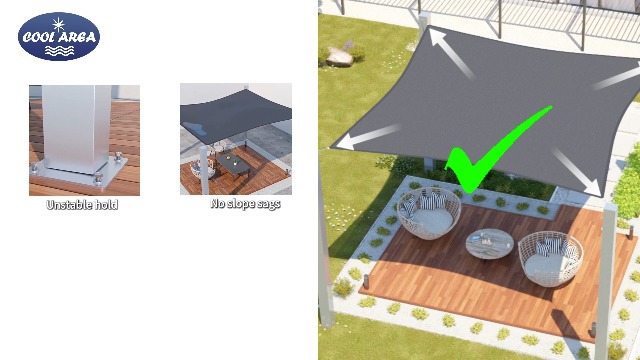Amazon.com : Cool Area Sun Shade Sail, Rectangle 7x18ft, Dark Grey