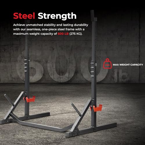 Sunny Health & Fitness Adjustable Squat Rack for Home Strength Training - image 3