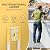 FEETE 12.5FT Telescoping Ladder, Aluminum Extension Ladder w/Triangle Stabilizers, 330lbs Capacity Retractable Ladder, Expandable Telescopic Ladder for Home, Outdoor (12.5FT,Yellow)