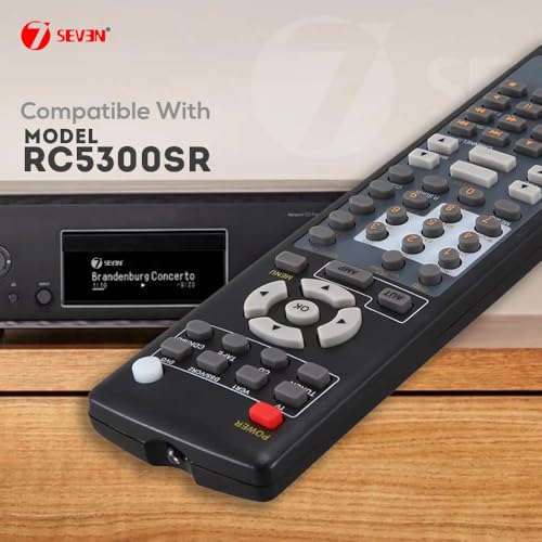 Image of 7SEVEN RC5300SR Remote Control Compatible with Marantz Audio AV Receiver Amplifier System SR4200 SR4300 SR4400 SR4600 SR5500 RC5200SR RC5400SR RC5600SR SR6200 Models
