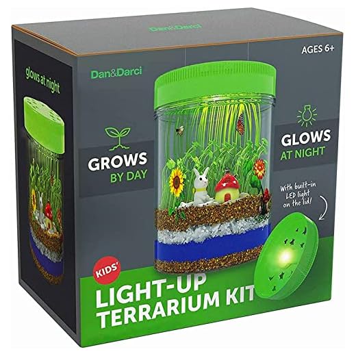 Light-Up Terrarium Kit for Kids - STEM Activities Science Kits - Gifts for Kids - Educational Kids Christmas Toys for Boys & Girls - Crafts Projects Gift for Ages 4 5 6 7 8-12 Year Old Boy & Girl