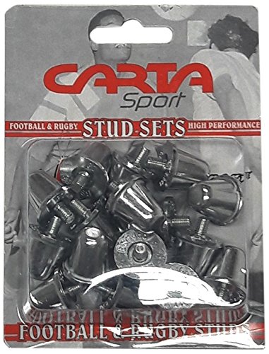 Carta Sport ALUMINIUM RUGBY UNION STUDS (BLISTER PACK OF 16),Silver,18MM