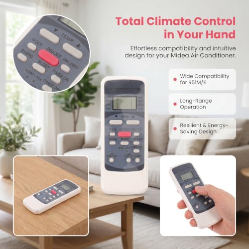 NUSITOU E Ergonomiczny Bezprzewodowy Kontroler Do Klimatyzatora Zamiennik Do Okienkowego i Ściennej Jednostki Ac z Wyświetlaczem Cyfrowym