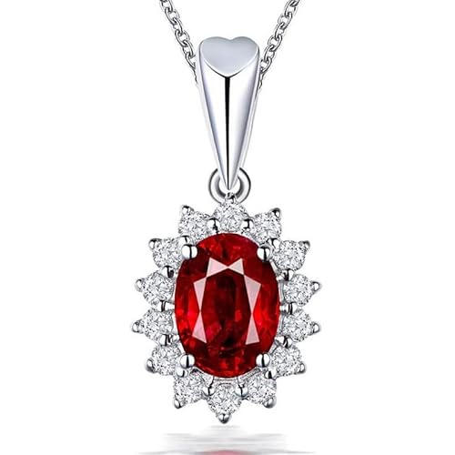 サファイアダイヤモンドペンダント925スターリングシルバーウェディングペンダントチェーンネックレス女性ジュエリー