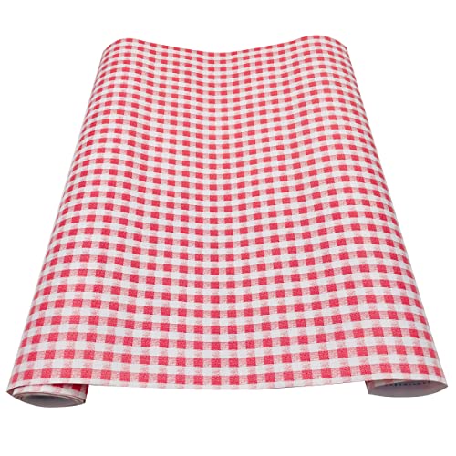 Yifely Pink Checked Furniture Paper Mediterranean Style Countertop Door Sticker Shelf Liner 17.7Inch By 9.8 Feet #TOP3