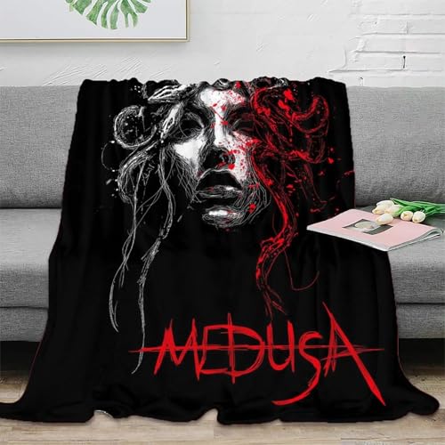 HWEICOIN Medusa Colcha 3D Manta Premium Cálida Acogedora Mantas Mullidas para Mujeres Adolescentes Niños Sofá Cama Regalo 40x50inch(100x130cm)