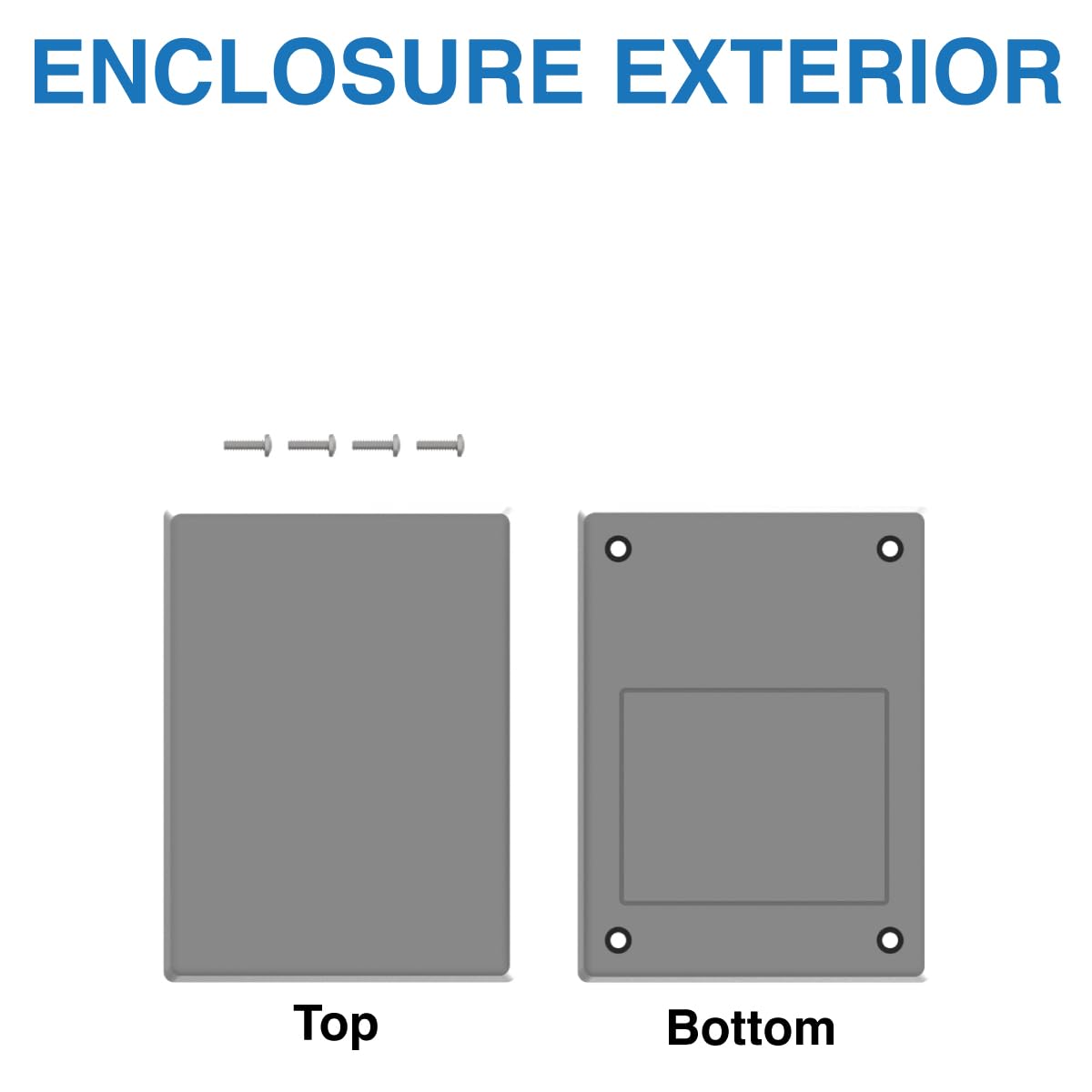 Serpac 131 ABS Plastic Enclosure, 4-3/8" Length x 3-1/4" Width x 1-1/2" Height, Gray