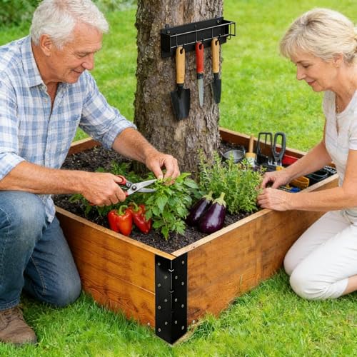 Esquineros para Cama de Jardín Elevada Metálicos Conector Reforzado 90º 3
