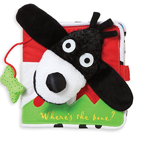 Image of Manhattan Toy Soft Activity Book with Tethered Toy, Where's The Bone?