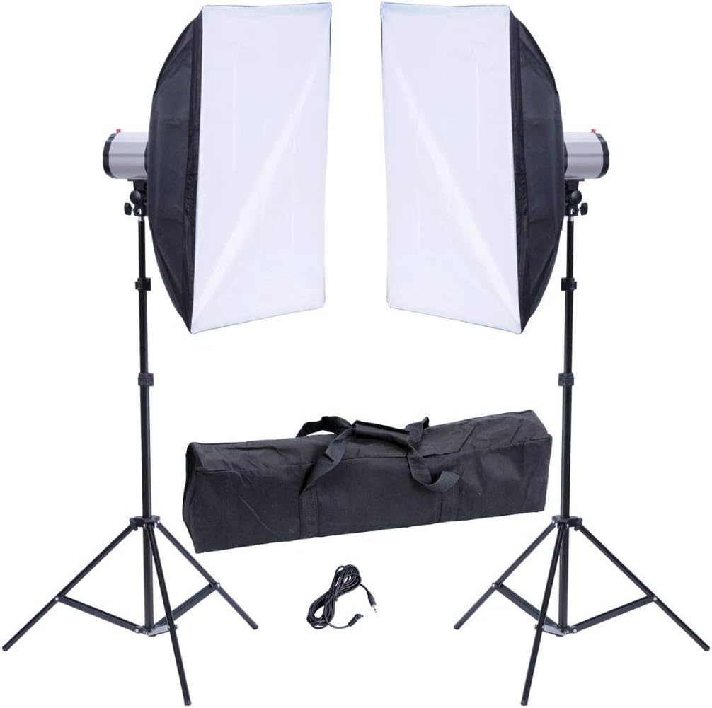 SKM Studio Set 2 Flash Lights 120 W/s with 2 Tripods & 2