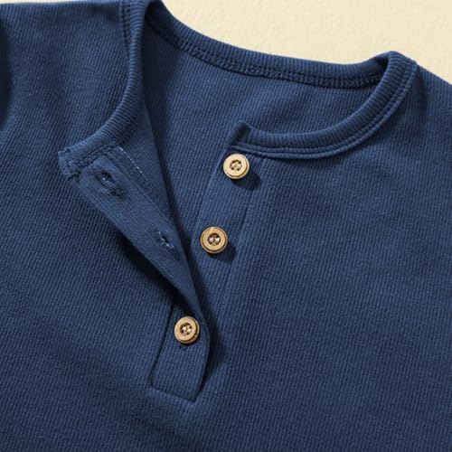 Boys Henley Short Sleeve Shirt Tee Cotton Blend Button Front T-Shirt Kids Boys Breathable Tshirts Casual Summer Clothes4