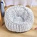 AcornPets B-142 Premium Large Size Grey Donut Cats Sofa Round Warm Cuddler...