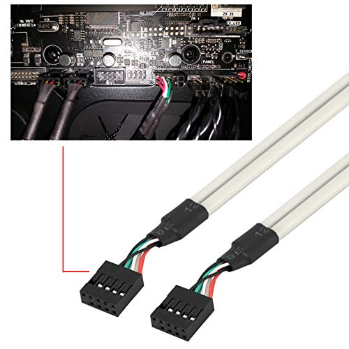 RiaTech 4 Ports USB 2.0 Header Port Slot Plate Adapter Panel Cable Female Screw to Motherboard 9pin Header Back PCI Rear Panel Bracket for Desktop Computer - Image 5