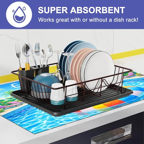 Image of HOMETITUTE Summer Stove Top Cover 28x20 Dachshund Pool Heat Resistant Protector
