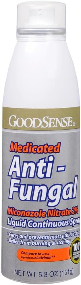 GoodSense Medicated Antifungal Miconazole Cont. Spray, 5.3 FL Oz (Pack of 3)