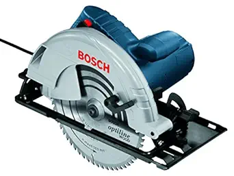 Bosch GKS 235 Turbo Heavy Duty Electric Circular Saw, 2,050W, 235 mm Blade Dia,5,300 rpm, 25 mm Bore, Air Blower, Bosch Click & Clean System, 7.6 kg + Key, Wrench, Saw Blades, 1 Year Warranty