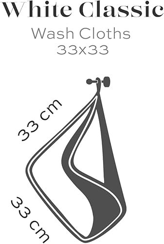 Miniatura 8 de White Classic - Juego de lujo de toallas de baño para baños, hoteles, spa y cocina, toallas de algodón egipcio, de alta absorción y de calidad