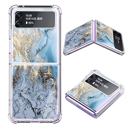 Galaxy Z Flip 3 Case for Samsung Galaxy Z Flip 3 5G Case Slim Silicone Bumper Cases Thin Marble Glitter Cover Shockproof Heavy Duty Protective Phone Case for Samsung Z Flip 3 5G Case for Women Girls