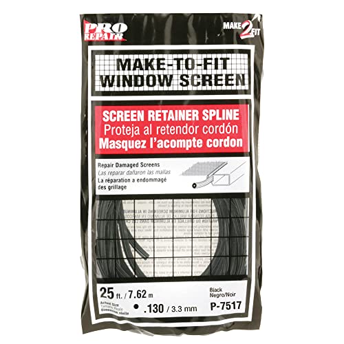 Prime-Line P 7517 Screen Retainer Spline, .130-In, 25-Feet, Black #TOP6