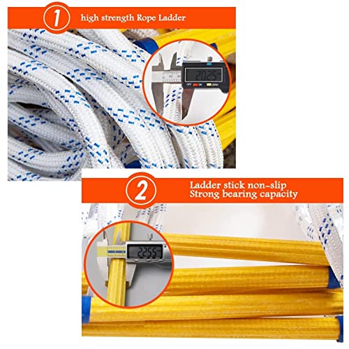Échelle de secours ignifuge 3m avec crochets pour évacuation
