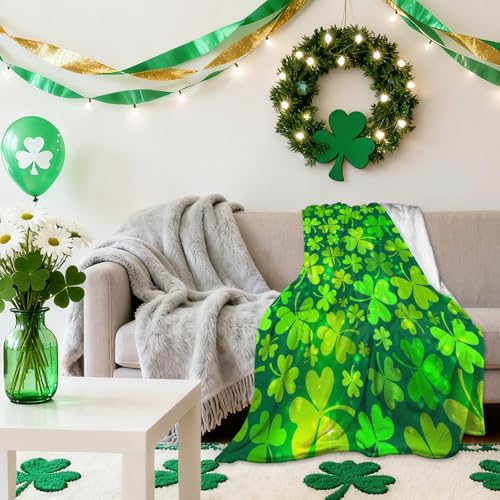 Couverture polaire Saint-Patrick plaid trèfle vert léger genoux - 6