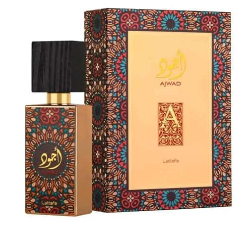 Ajwad Perfume 60 ml Eau De EDP Fragancia árabe para hombres y mujeres, perfume unisex de Lattaf-a