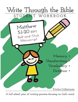 Paperback Write Through the Bible: Matthew 5:1 - 20 ESV Ball and Stick Manuscript Book