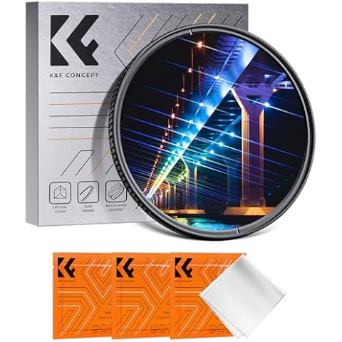K&F Concept 82MM Blue Streak Anamorphic Filter Cover