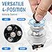 1 Set Wires Ignition Switch， with Key 4 Position Universal Ignition Key Switch, Suitable for 12V Cars, Trucks, Tractors, Trailers, Forklifts (Silver Metal)